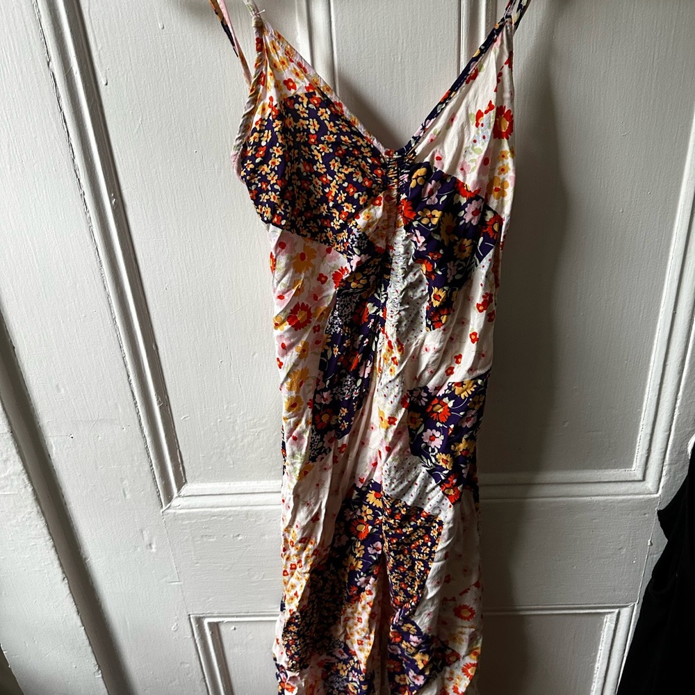 Floral Patchwork Spaghetti Strap Dress - Picture 3 of 5